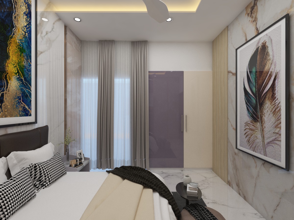 Contemporary Urban Home | 3BHK Flat Interior Design - view 3